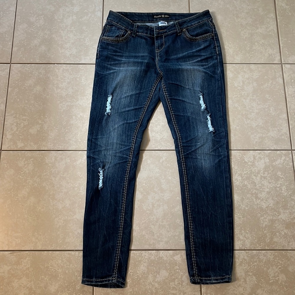 Distressed jeans